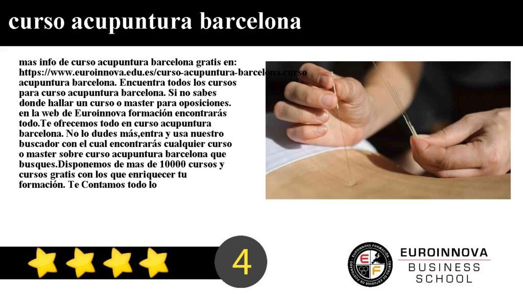 estudiar acupuntura barcelona