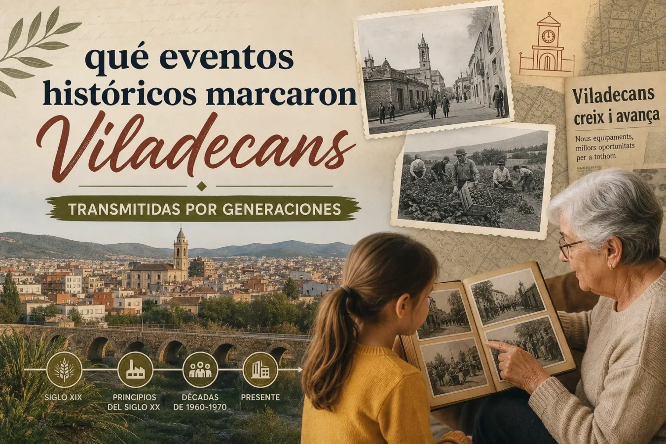 qué eventos históricos marcaron Viladecans transmitidas por generaciones